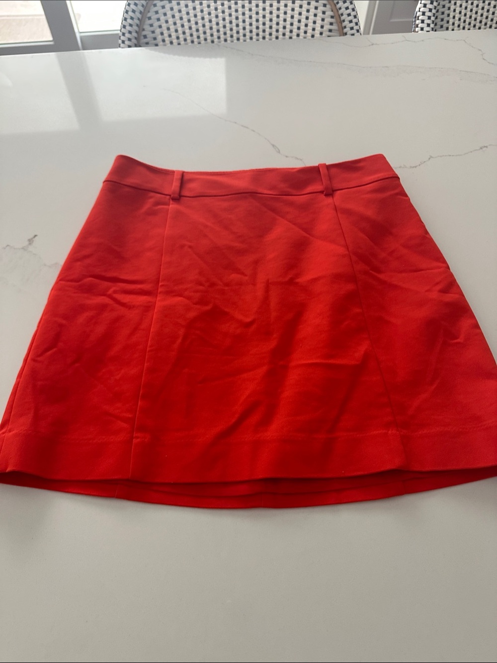 Express Bright Red Mini A-Line Skirt